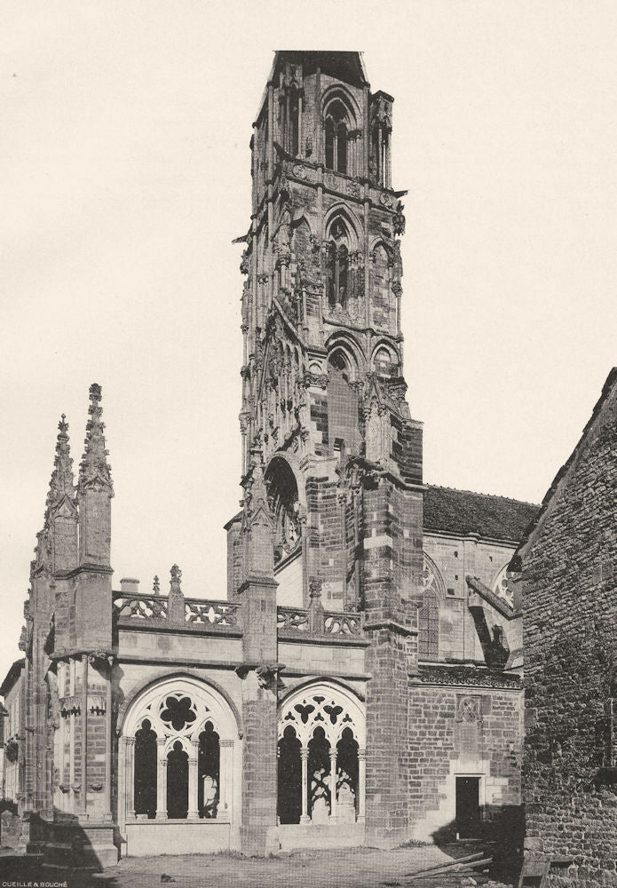 YONNE. Saint-Père- sous- Vèzelay- Èglise 1905 old antique print picture